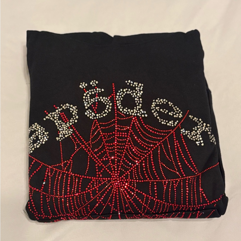 Sp5der OG Rhinestone hoodie